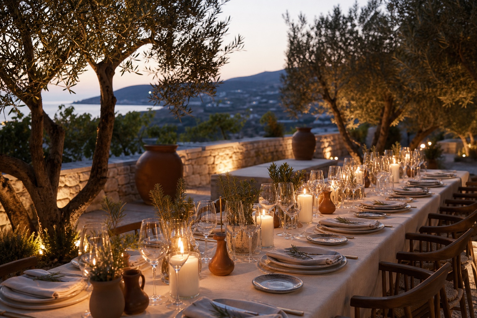 Villa Dining in Crete